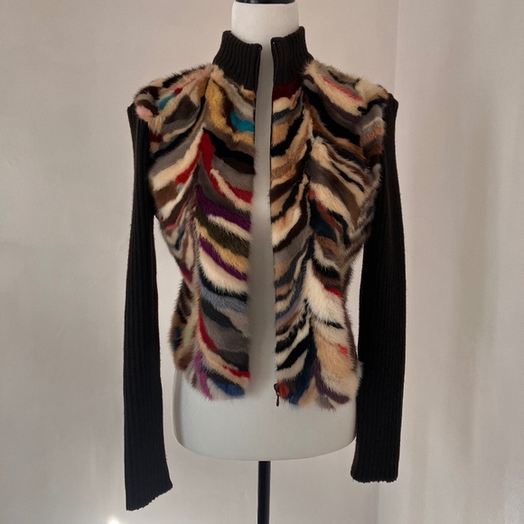 Vintage Mink and Wool Sweater/Jacket - Picture 4 of 15